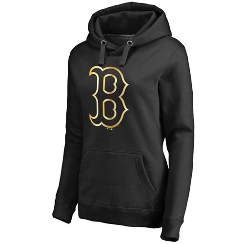 Women's Boston Red Sox Gold Collection Pullover Hoodie Black